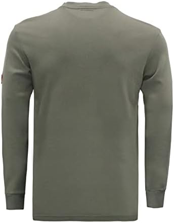 Ticomela fr košele pre mužov nehorľavá košeľa NFPA2112 / CAT2 7oz nehorľavé pánske košele s dlhým rukávom Henley