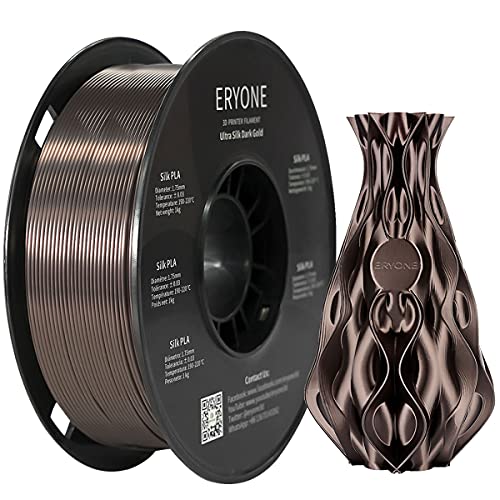 Eryone Ultra Silk pla Filament pre 3d tlačiareň, 1,75 mm, tolerancia: ±0,03 mm, 1 kg /cievka, Tmavé Zlato