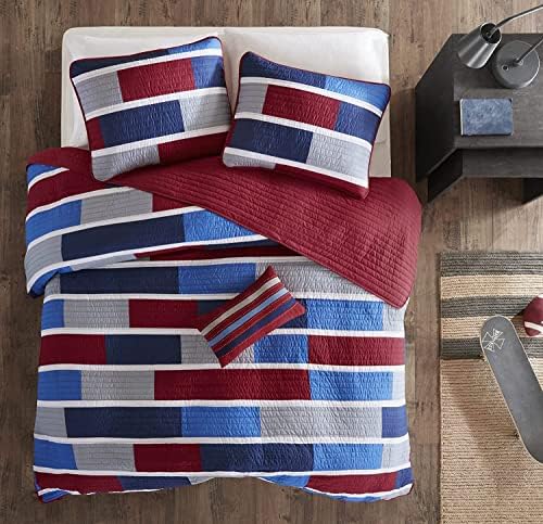 Mi ZONE Cozy Quilt Set, ležérny moderný dizajn, celosezónna prikrývka na posteľ, dekoračný vankúš, dekor chlapčenskej