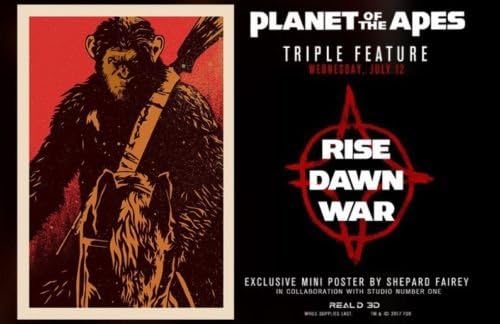 Vojna o planétu opíc-13 x19 D/s originálny filmový plagát IMAX AMC 2017