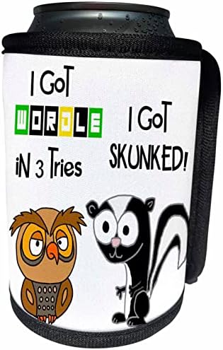 3drose legrační roztomilá sova a Skunk Wordle denne Online slovo. - Môže Chladnejšie Balenie Fľaše