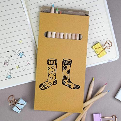 Azeeda 12 x' Odd Socks ' dlhé 178 mm farebné ceruzky/Sada ceruziek