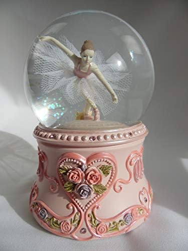 Musicbox Kingdom Musicbox Kingdom-15039 Glitter Globe Ballerina sa otáča na melódiu, Viacfarebné