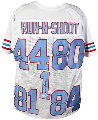 Houston Run-N-Shoot podpísaný vlastný biely futbalový dres-BAS COA