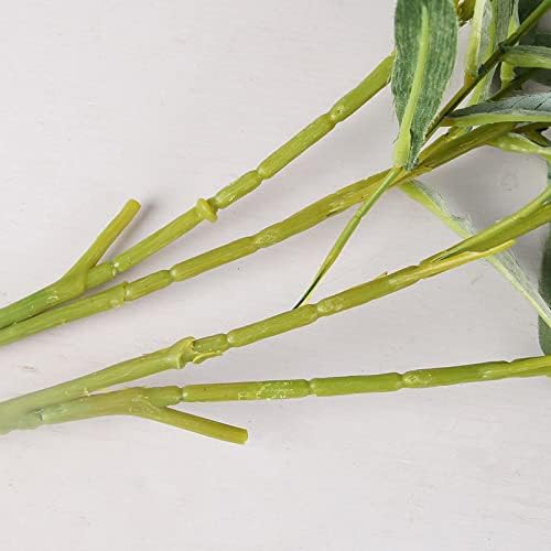 AxleZx umelá kvetina imitácia olivová ratolesť šesť vidličiek desať vidličiek zelená rastlina domáca dekorácia