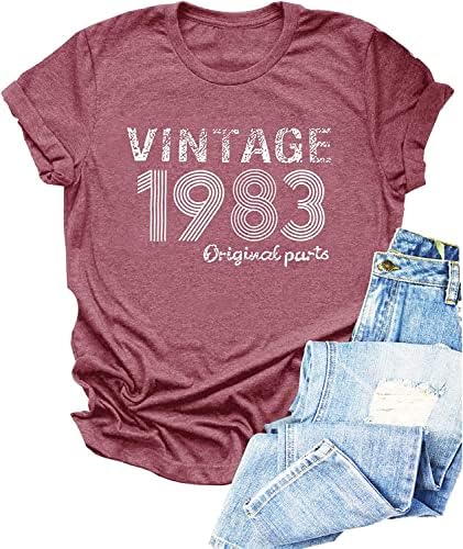 Ročník 1983 tričko pre ženy 40. Narodeniny košele ženy darček nápad košele narodeninovú oslavu Retro Tee topy