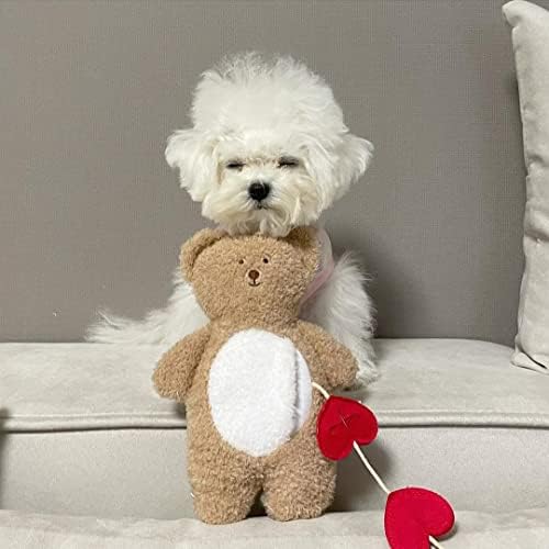 Hračka Wowmolly nosework Teddy Bear pre psa, Vŕzgajúci a vráskavý papier vo vnútri, darčeky pre šteniatka, plyšová