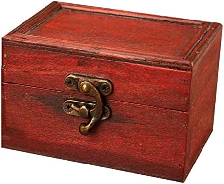 Veemoon drevená krabica drevená krabica drevená krabica prsteň šperky Vintage drevený poklad box skrýša box šperky