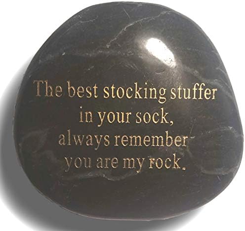 Najlepší Stocking stuffer v ponožke, vždy pamätajte, si moja skala, gravírovaná skala