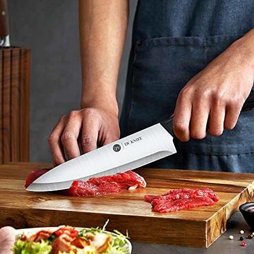 Kuchársky nôž-kuchynské nože, 8-palcový kuchársky nôž, 4-palcový krájací nôž, nehrdzavejúca oceľ s vysokým obsahom