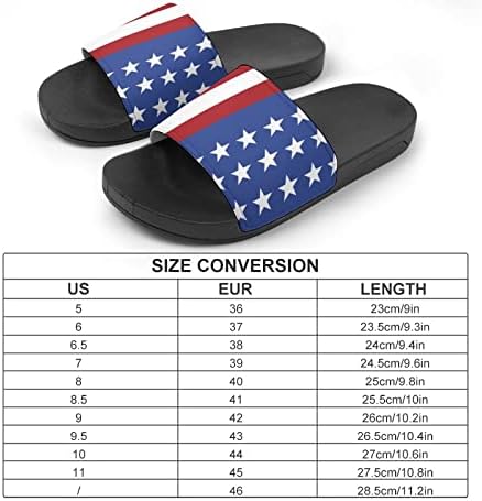 Amerika US Flag House sandále protišmykové Papuče s otvorenou špičkou pre masážnu sprchu Vírivka
