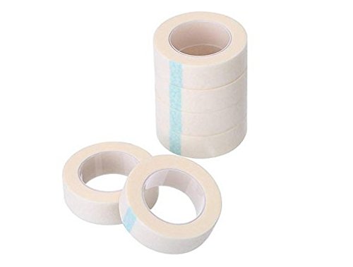 Woiwo 5 Rolls pásky na mihalnice Biela papierová páska na mihalnice-na predlžovanie mihalníc