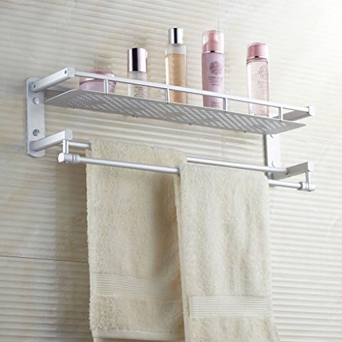 - Regály, regály na uteráky,kúpeľňový regálový priestor hliníkový Multifunkčný stojan na uteráky WC Dvojitý stĺp/60cm