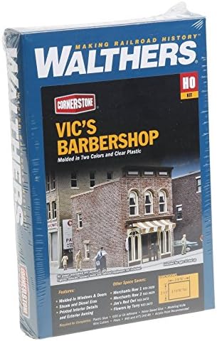 Walthers Cornerstone Vic ' s Barber Shop Kit