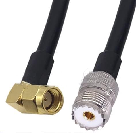 Konektory RG58 kábel RP-SMA samec UHF PL-259 so-239 samica Jack pravý uhol Pigtail RG58 prepojovací kábel -
