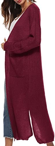 Rmxei ľahké bundy pre ženy Dámska móda ležérne dlhé Buttonless jednofarebné sveter sveter bunda