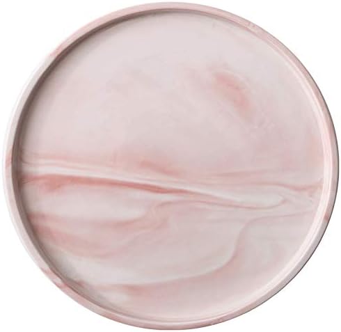 Jlxzhome Akrylová keramická doska na šperky šedo ružová personalizované mramorové vzory porcelánový Nočný držiak