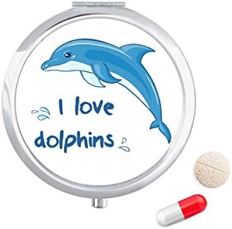 Milujem Delfíny Ilustrujú Puzdro Na Tabletky Vreckový Zásobník Na Lieky Kontajner Dávkovač
