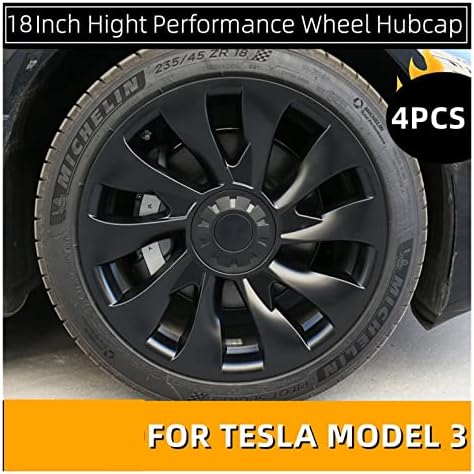 4ks kompatibilné pre Tesla Model 3 18 palcový výkon krytu náboja náhradný kryt kolesa plný kryt ráfika kryt krytu