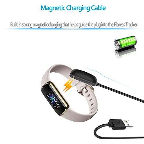 Nabíjací kábel pre pásy Fitbit Charge 5 pre ženy a mužov, 3,3 ft USB nabíjací kábel náhrada za Fitbit Luxe/Charge