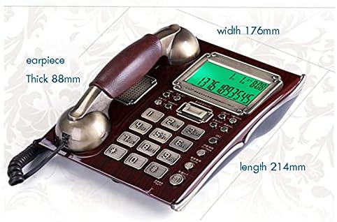 Mxiaoxia káblový telefón s ID volajúceho, funkcia budíka, dôverné vytáčanie Európsky starožitný Vintage pevný