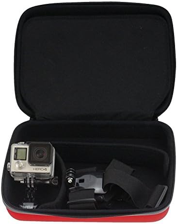Navitech Red Shock Proof Action Camera Case / Cover kompatibilný s Rollei Actioncam 425 - 4k 2160p