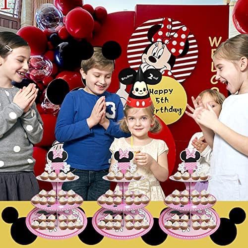 Jouierty Ružová myš stojan na košíčky kartónové Držiaky dezertov zobrazovacia veža servírovací podnos pre deti