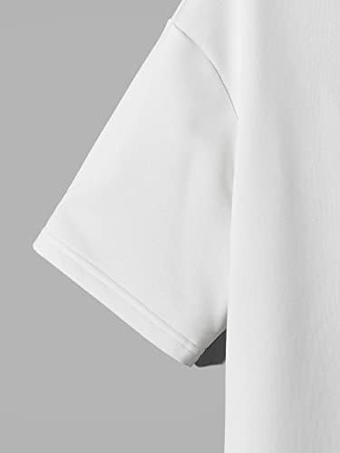 OSHHO dvojdielne oblečenie pre mužov Men Letter Graphic Tee & šortky so šnúrkou v páse