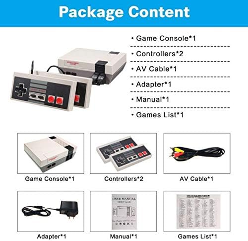 Retro Herná konzola pre NES hry s AV výstupom, vstavaným 620 herným duálnym ovládaním a 2 citlivými joystickmi,