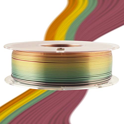 Silk Shiny Fast color Gradient Change Rainbow viacfarebná 3d tlačiareň pla Filament-1,75 mm 3D tlačový materiál